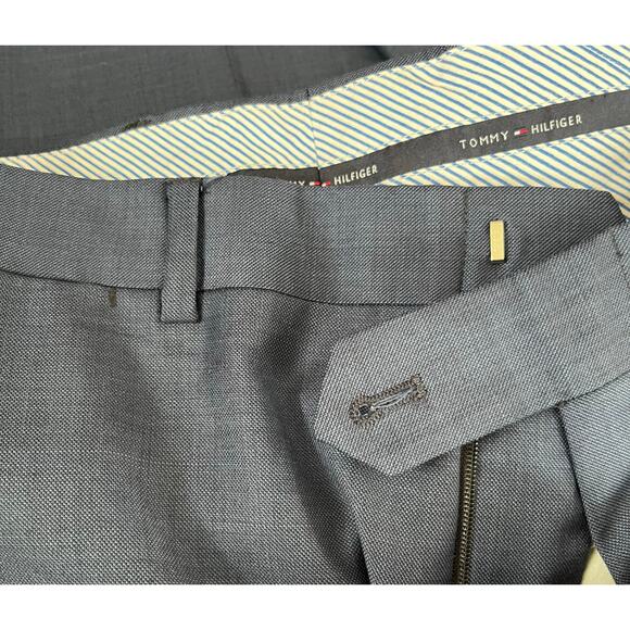 TOMMY HILFIGER Men's Tailored Wool Fitted Suit Jacket Pants - Picture 7 of 10